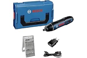 Bosch Professional: akumulatorowa wkrętarka Bosch GO (25-częściowy zestaw końcówek wkręcających, przewód ładowania micro USB, adapter USB, walizka L-BOXX Mini)