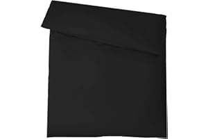 ‎AQUA-TEXTIL aqua-textil Luxury Bettwäsche zum Kombinieren 155 x 200 cm Deckenbezug schwarz Baumwolle Mako Satin Bettbezug