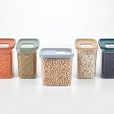 Orret Home Şeffaf Erzak Kabı Kapağı S&uuml;zg&uuml;l&uuml; Saklama ve D&uuml;zenleme Kabı Plastik Gıda Saklama Kabı Bakliyat Makarna Un Şeker Sak