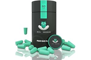Ear Plugs for Sleeping The Best Noise Cancelling Ear Plugs for Sleeping by Owl Snooze 60 Pairs 38dB Highest SNR, New & Upgraded Reusable & Custom fit Super Soft Foam Earplugs (Green)