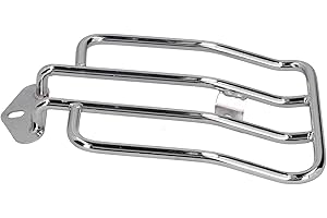 Gaeirt Motorrad Gepäckträger Gepäckträger Silber Edelstahl poliert Unterstützung Regal Passt Hinten Solo Sitz Silber Für Sportster Iron XL883 1200