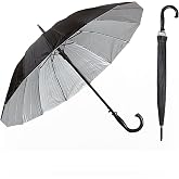 Microcase Unisex Otomatik 16 Telli R&uuml;zgara Dayanıklı Su Ge&ccedil;irmez Baston Şemsiye AL4664
