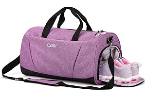 KASIBON Gym Bag with Shoes Compartment and Wet Pocket,Sports Duffel Bag for Yoga/Swim,Travel Duffle Bag for Men and Women