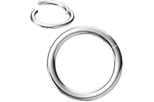 Body CAC Titanium 20G/18G/16G/14G Nose Ring Hoop, Gold Plated Titanium Clicker Sleeper Earring Piercing