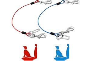 Mi Metty Anschnallgurt Hund Auto, Bissfeste Hundeleine aus Stahldraht mit Auto, Hunde anschnallgurt Auto für alle Hunde