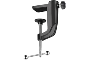 Nivithi Pince C de Montage de Table en Métal pour bras de micro de Pied de Micro,perche micro,micro gaming Pour Microphones,Avec Vis,Convient pour Bureau,de Positionnement Base de support micro.