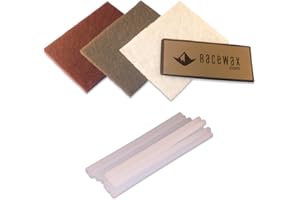 RaceWax Ski P-tex Base Repair Kit: 10 ptex, Metal Scraper, 3 3M Buffing Pads