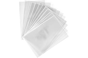 kgpack 200x Sacs en Plastique cellophane Transparent | Sachets en Plastique pour Biscuits sucrés Gâteaux de Bonbons Cupcakes au Chocolat Sucette | Sacs en cellophane (15x20)