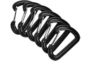 MAGT Fibbia di Bloccaggio Moschettone Portachiavi, 20 Pezzi a Forma di D in POM per Esterno Campeggio Arrampicata