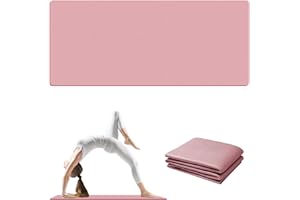 RICHDMI Tapis de Yoga 183x61cm, Yoga d'exercice Tapis de Sol Rembourré, Tapis de Gymnastique, Rangement Pliable, Tapis Yoga pour Tapis de Course, Cycles, Rameurs, Crosstrainers et Autres