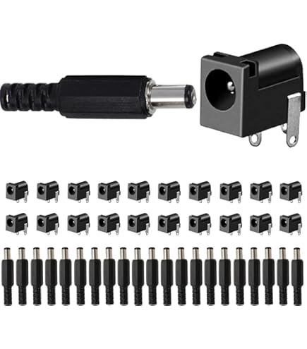 RUNCCI-YUN Connecteur Jack 5,5 X 2,1, Angle Droit Jack 5.5 X2.1