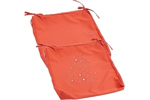 JORTUIO Lot de 1/2/4 Housses de Rechange Coussins Salon de Jardin Housses Coussin d'assise, Housses Coussin de Chaise Imperméable Amovibles, pour Intérieur et Extérieur(Orange,40x40x8cm 2pcs)