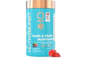 Nutriburst Multivitamin Gummies for Men and Women Boosts Immunity, Energy & Overall Wellness Vitamins A, B, C, D, E & Biotin No Added Sugar Health & Vitality Mixed Berry Flavor 100% Vegetarian 60 Gummies