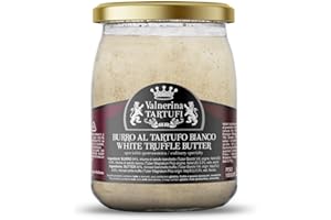 Valnerina Tartufi Burro al Tartufo Bianco | Specialità Gastronomica per Crostini, Bruschetta, Antipasti, Primi e Secondi Piatti | Barattolo 450 gr.