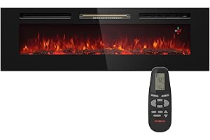 Cheminée décorative Klarstein avec Flammes LED, cheminée électrique avec Chauffage et cheminée, cheminée électrique 1800 W avec télécommande, minuterie et Thermostat réglable, cheminées électriques