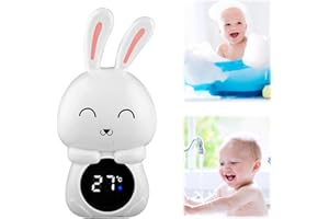 Nizirioo Termometro da Bagno per Bambini, Termometro da Bagno per Bambini con Lampada di Avvertimento LED, Termometro per Misurazione Sicura della Temperatura dell'Acqua di Balneazione