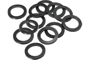 PATIKIL Rondelle Plate En Caoutchouc M30, Lot De 12, Diamètre Intérieur 30mm, Diamètre Extérieur 39mm, Épaisseur 3mm, Joint D'étanchéité Espaceur Pour Robinet Tuyau Raccord Boulon, Noir