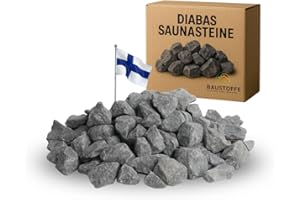 DOUBLEYOU GEOVLIES & BAUSTOFFE Pierres de sauna lavables de qualité supérieure - Pour tous les types de poêles de sauna - Grains de 32 à 56 mm