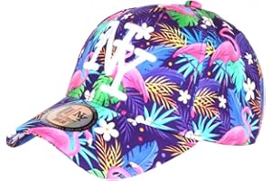 Hip Hop Honour Casquette Enfant Flamants Roses Violette NY Baseball de 7 a 11 Ans