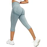 Yuson Girl Leggins Donna Sportivi Pantaloni 3/4 Vita Alta Anticellulite per Fitness Leggins Palestra Push Up Yoga Pants Contr