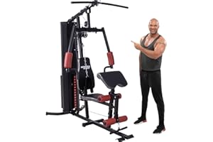 Miweba Sports Kraftstation MK500 | 60 kg Gewichte - Fitnessgeräte für Zuhause - Fitness - Heimtrainer - Bauchtrainer - Hometrainer - Butterfly - Bodybuilding - Krafttraining - Homegym - Fitnessstation