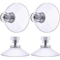 Flintronic 4 stuks zuignap met schroefdraad en kartelmoer, PVC zuignappen 50mm, Transparante zuignappen zonder boren, zuignappen haak extra sterk voor ramen, auto, decoratie, keuken, ophanging
