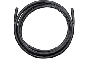 MEKSULAR Meskular 8mm Fuel Line Hose 1M, with 8mm ID x 15mm OD, Reinforced NBR Rubber Hose for Petrol, Oil, Diesel, Brake Fluid Transfer, Used in Tracks, Cars, Engines