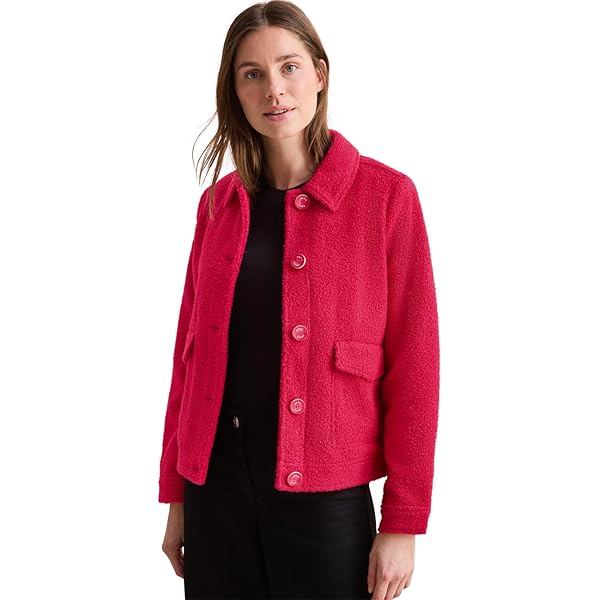Nina Carter J212 Jeansjack voor dames, slimfit, kleurrijke overgangsjas met kraag en zakken, stretch voor lente en zomer, wit (J212-2), M