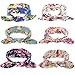 Produktbild Ewparts Baby Mädchen Blumendruck-elastisches Haar beugt Stirnband Kopfschmuck, weiche und große Entwürfe, reizendes und nettes Stretchy Hairband Stirnband HaarBand (Set 6)