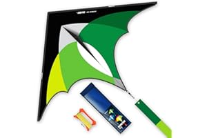 SGftre Aquilone delta giallo per bambini e adulti, facile da far volare, grande aquilone per gite in spiaggia, parchi e giochi all'aperto in famiglia, aquilone perfetto per bambini dai 3 ai 5 anni,