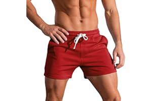 RANE SPORTS Short de Course pour Homme de 3 Pouces Short de Musculation pour entraînement de Gymnastique Short de Sport en Coton Respirant