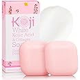 Koji White Kojic Acid & Collagen Skin Brightening Soap for Face & Natural Glowing Skin - Daily Moisturizer, Body Cleansing Bar, Reduce the Appearance of Wrinkles, Vegan, Paraben-Free, 2.82 oz (2 Bars)