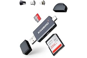 KiWiBiRD USB C USB-A SD micro SD łatwy czytnik kart pamięci typu C adapter karty pamięci micro USB do kart SDXC SDHC TF UHS-I kompatybilny z MAC, iPad Pro MacBook Pro, Galaxy Tab S5e S6, Tab A, telefon z systemem Android