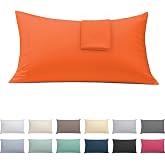 ECOMMERC3 Pillowcase Bed 90 cotton-polyester | Orange | 50% cotton, 50% polyester - soft feel - 144 thread count - year-round