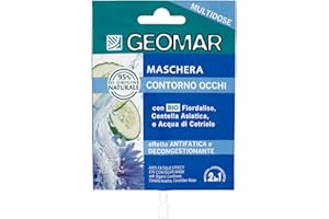 GEOMAR | Maschera viso e occhi 2 in 1, effetto sollievo e decongestionante, 95% di origine naturale, dermatologicamente testato, Made in Italy, 12 ml