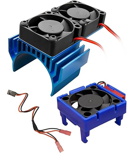 Topyond RC 5V Kit de Ventilateur de Dissipateur Thermique pour Traxxas Slash 4x4 VXL Voiture, Refroidissement Moteur Efficace, Étanche, Ventilateur de