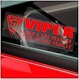 Platinum Place 5 x Stickers VIPER Alarm and GPS Tracking Signs Device Fitted Security WINDOW Car Van Warning Tracker Label RED 75x25mm