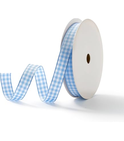 Egurs Geruit cadeaulint 45 m / roll Gingham lint Vichy decoratief lint stoffen lint knutselband buffelband lint voor geschenkverpakking, feestdecoratie, bruiloft, kerstdecoratie, rood, 15 mm