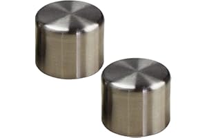 通用 Terminales de Barra decoración de Cortinas Curtain Rod Covers Ends, Acrylic, Color de Acero Inoxidable