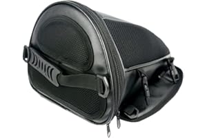 ‎MIGHTYDUTY MIGHTYDUTY Hecktasche Motorrad Wasserdicht Multifunktionale Tankrucksack Zum Mitnehmen PU Leder Motorrad Rücksitz Satteltasche Schwarz
