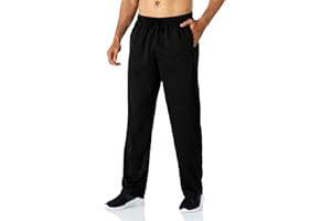 Butrends Pantalon de Jogging pour Homme Pantalon de Course léger avec Poches zippées Pantalon de Sport Taille élastique Pantalon de survêtement à Fond Ouvert