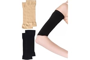 KEMUZ 2 Paare oberarm bandage Kompression Arm Ärmel Lymphödem Armwärmer Former Armstulpen Armstrumpf Armmanschette Kompressionsmanschette für Ellbogen Arm Sleeve lipödem stulpen ellbogen bandage