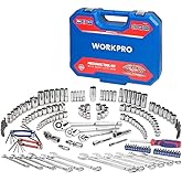 WORKPRO WP202530 1/4'&rsquo; 3/8&rsquo;&rsquo; 1/2'&rsquo; Metrik/İn&ccedil; 164 Par&ccedil;a Cr-V Ağır Hizmet Lokma ve Kombine Anahtar Takımı