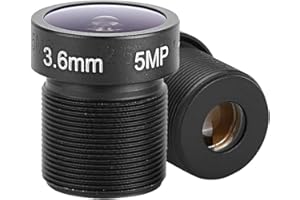 Kafuty 3.6mm f/2.0 5MP HD Objectif de Circuit Unique 1/2.5 Lentille de Caméra Professionelle 90 Degré Grand Angle avec M12 Focal Fixe pour CCTV Caméra de Surveillance