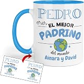 Kembilove Personalised Godfather Mug | Original Gift with Name for Christening, Confirmation or Family | Emotional Detail Bir