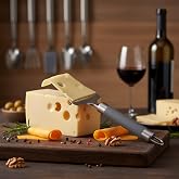 Deconox Stainless Steel Silicone Handle Cheese Spatula | Silicone Handle Cheese Grater &ndash; Stylish and Functional Presentation Tool