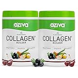 OZiva Plant Based Collagen Builder Powder (With Vitamin C & Biotin) Collagen Supplements for Women & Men, Classic, 500gm Pack