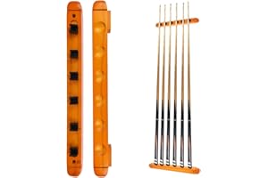 Gancon Billard Snooker fixé au Mur 6 Trous Support de Support de Queue en Bois