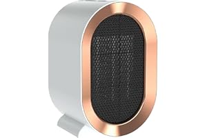 Ycoiee Chauffage Soufflant 1200W, Portable PTC en Céramique 1S Chauffage Rapide Silencieux, Chauffage Électrique Economique, Mini Radiateur Soufflant pour Salon, Chambre, Salle de Bain - Blanc