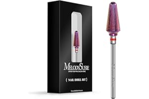 ‎MELODYSUSIE MelodySusie Professionelle Tornado Nagelfräser Bits 3/32'', Hartmetall-Wolfram Multifunktions Fräser Bits, Nagelfräser Aufsätze für Maniküre/Pediküre/Cuticle/Gel-Polishing